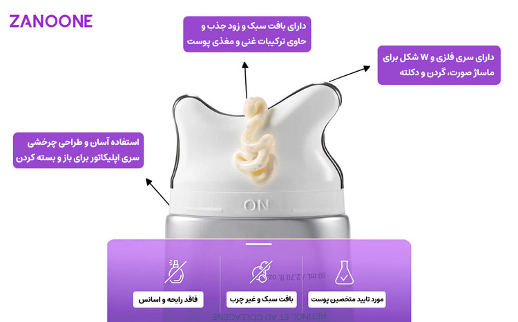 کرم گواشا آنوا لیفت غبغب کلاژن و رتینول انوا به شرط اصل